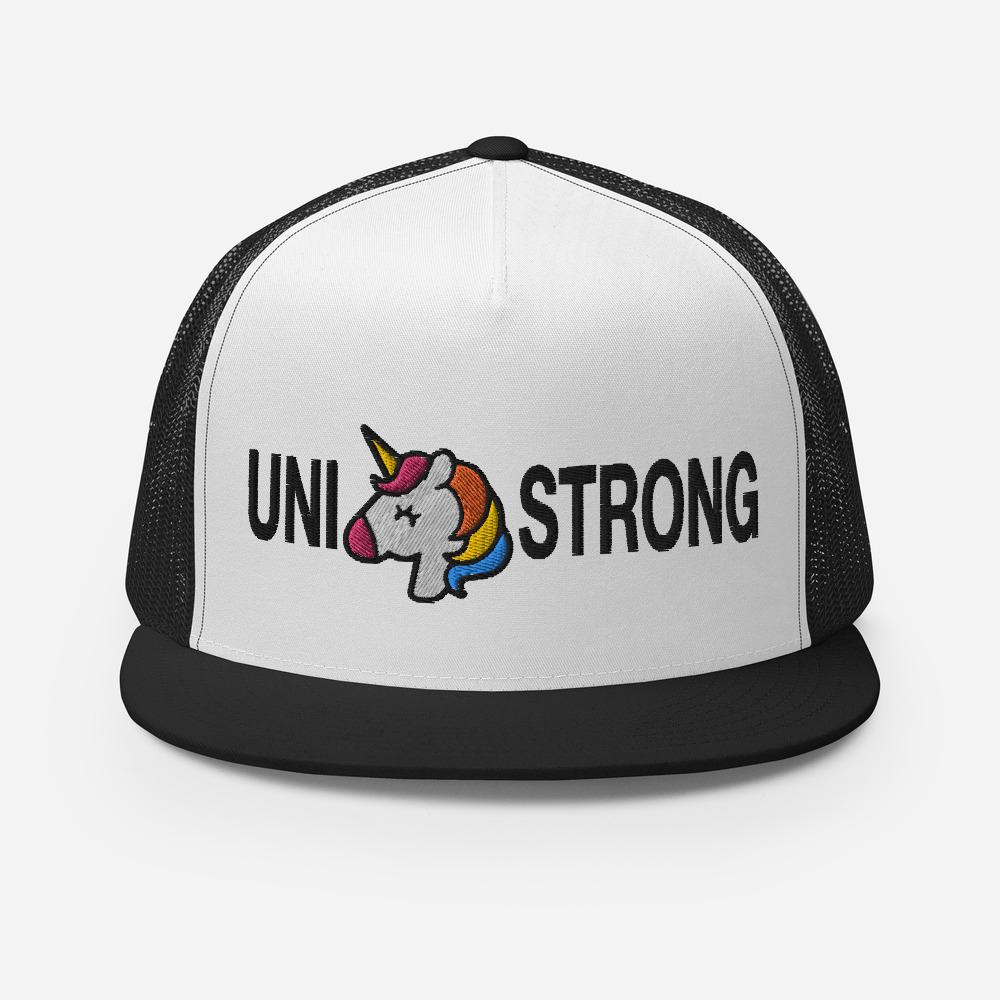 Uni Strong - Trucker Hat - Black/ White/ Black - The Sai Life