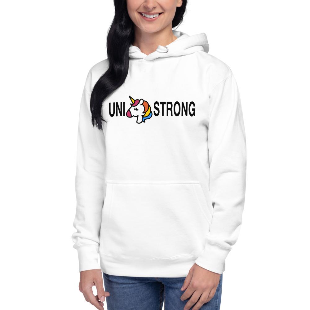 Uni Strong - Unisex Pullover Hoodie - White - The Sai Life