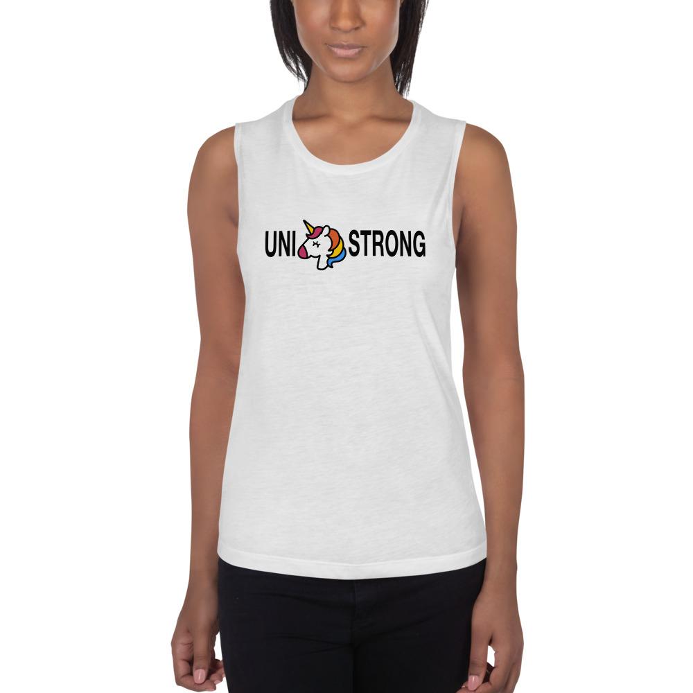 Uni Strong - Women's Muscle Tank - White - The Sai Life