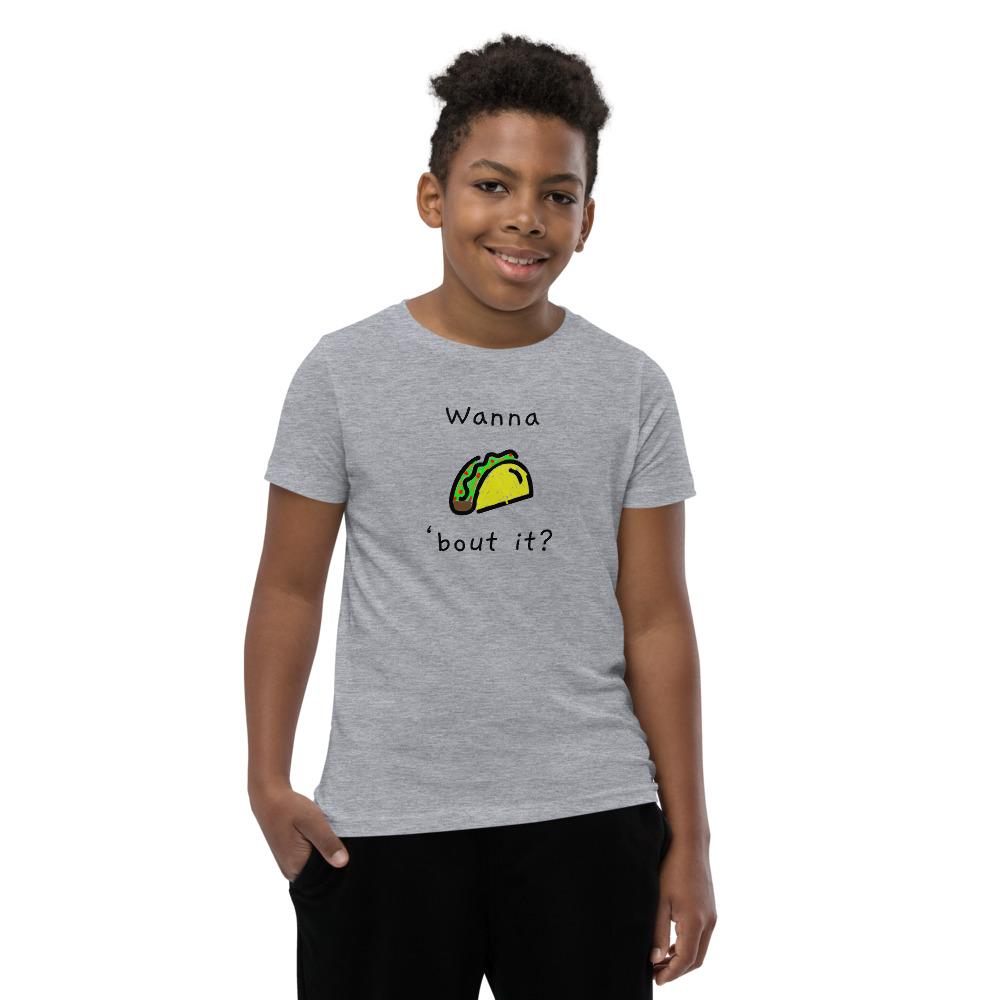 Wanna Taco 'Bout It - Youth T-Shirt - Athletic Heather - The Sai Life