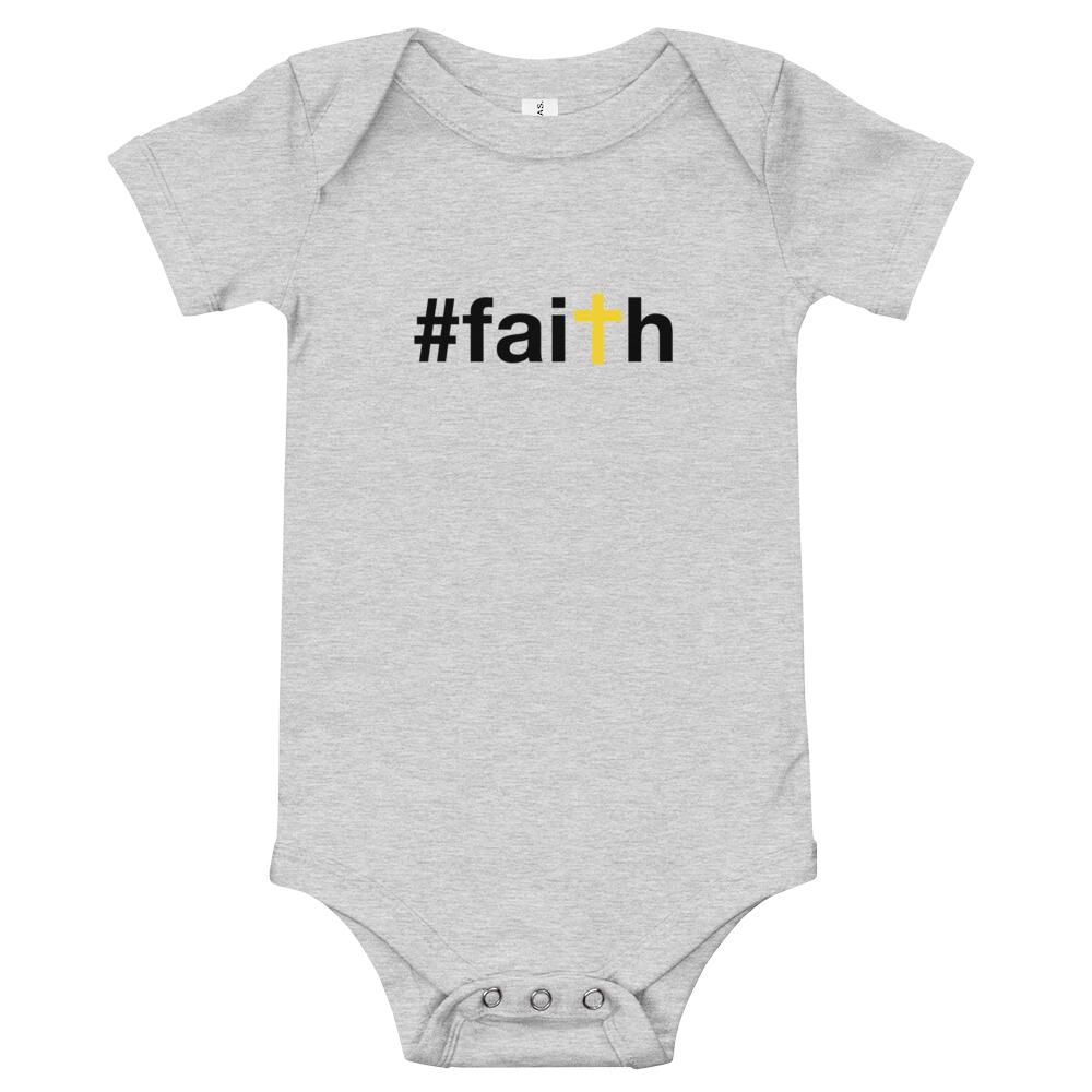 #faith - Baby Bodysuit - Athletic Heather - The Sai Life