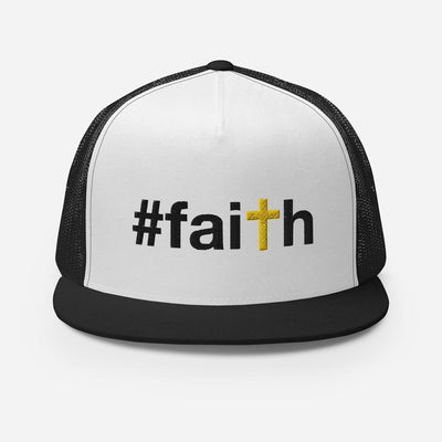 #faith - Trucker Hat - Black/ White/ Black - The Sai Life