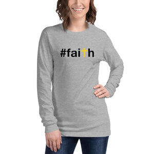 #faith - Unisex Long Sleeve Shirt - Athletic Heather - The Sai Life