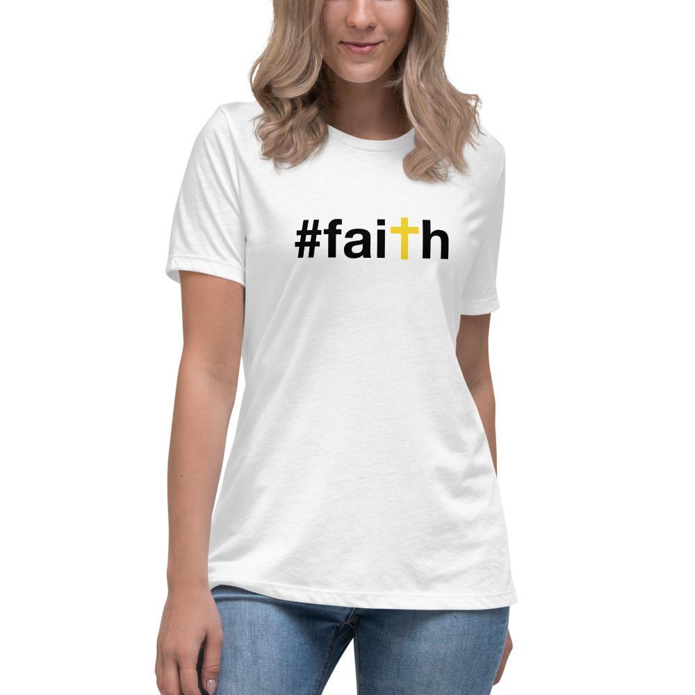 #faith - Women's Relaxed T-Shirt - White - The Sai Life