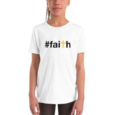 #faith - Youth T-Shirt - White - The Sai Life