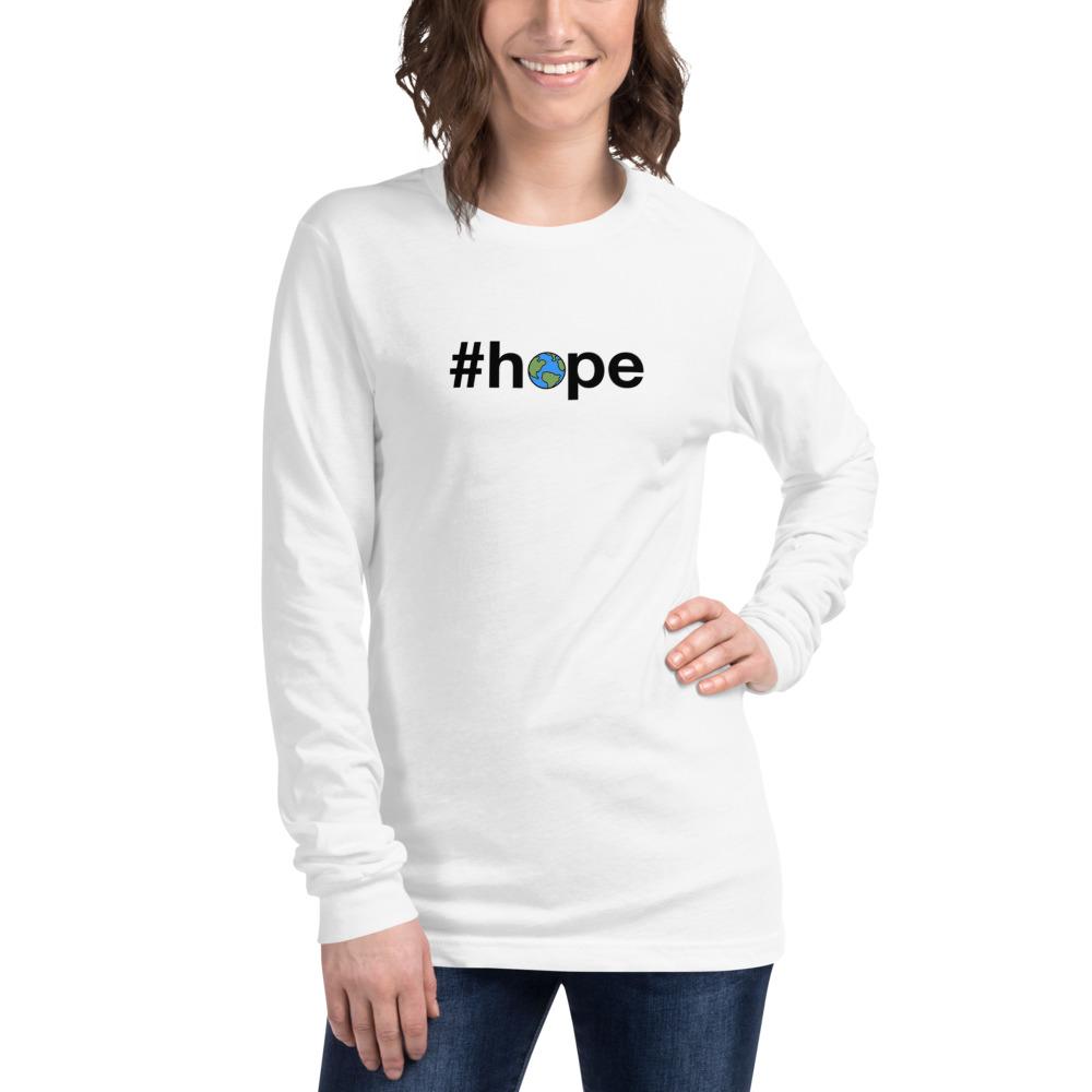 #hope - Unisex Long Sleeve Shirt - White - The Sai Life