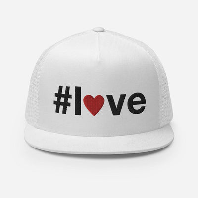 #love - Trucker Hat - All White - The Sai Life
