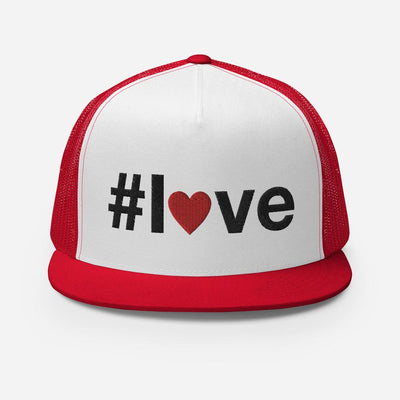 #love - Trucker Hat - Red/ White/ Red - The Sai Life