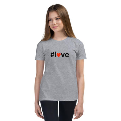 #love - Youth T-Shirt - Athletic Heather - The Sai Life